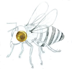 Beasties at the Mill - drawing of Bee