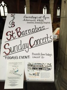 St Barnabas Concert poster