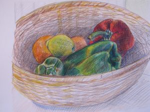 Still life of vegetables by Sara at Open Learning Blog