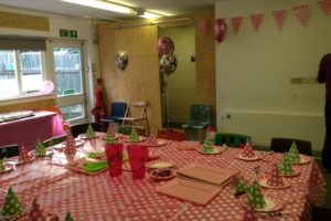 Children's room at the Mill ready for the party to start