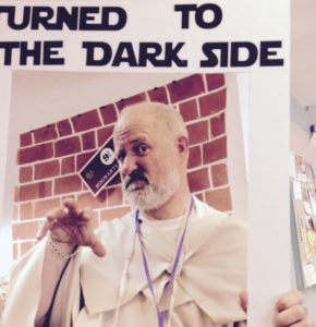 Obi Wan with dark side sign