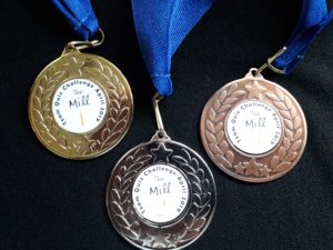 Close up of Gold, Silver and Bronze medals