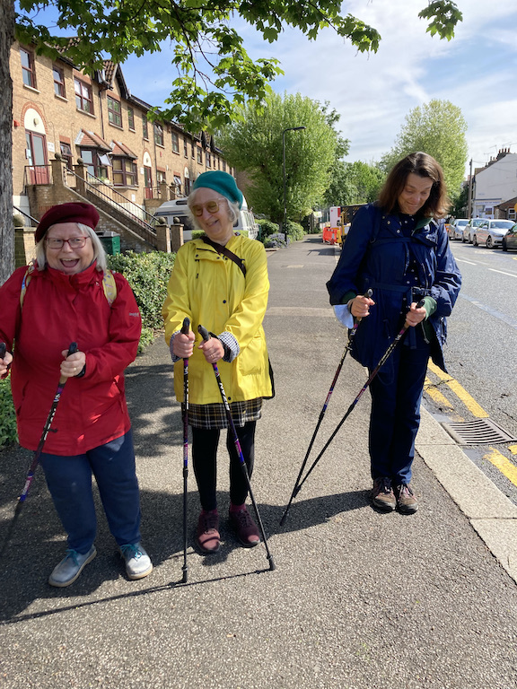 A gentle walk for beginners (Nordic Walking)