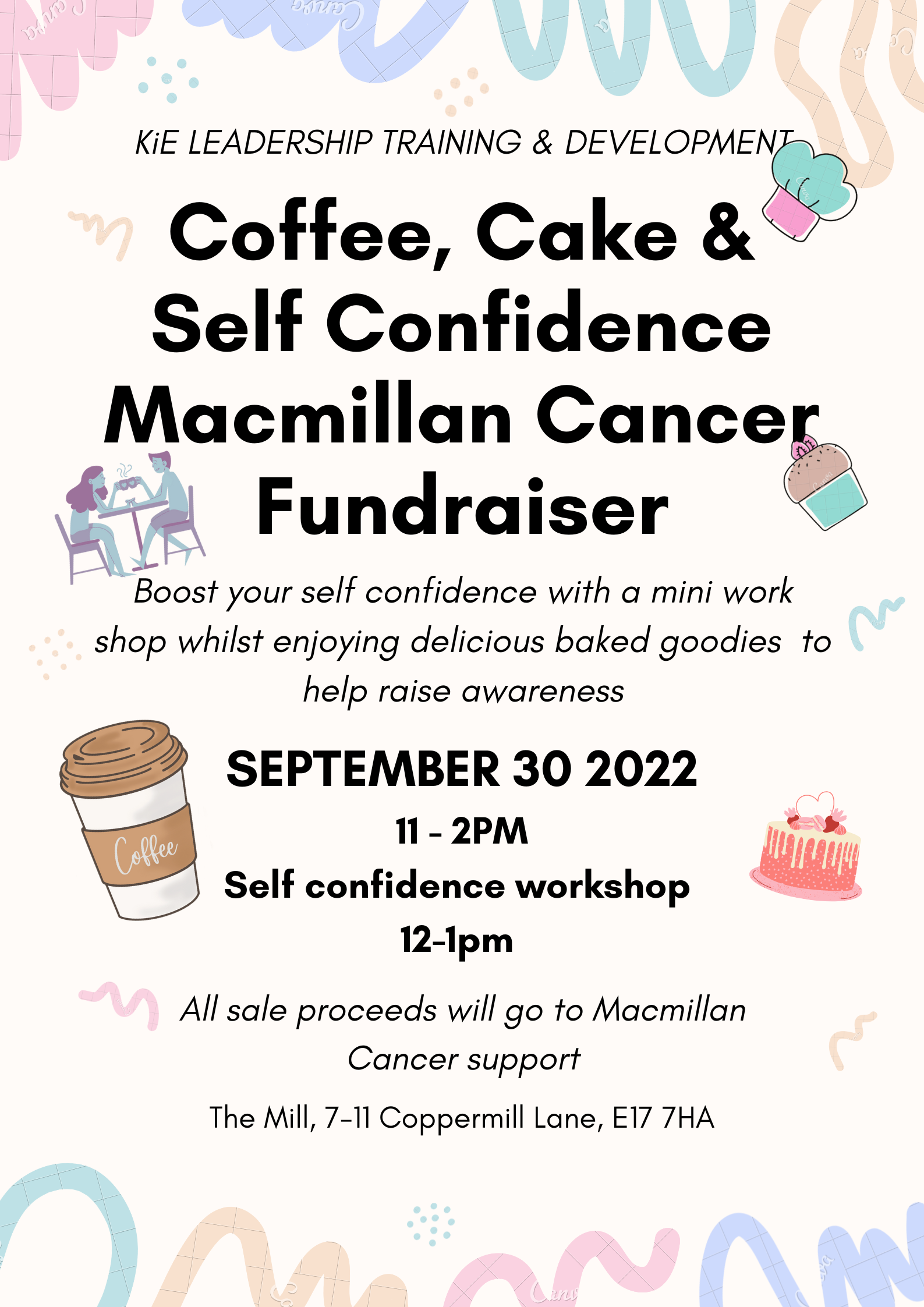 Coffee Cake and Confidence fundraising for Macmillan Cancer