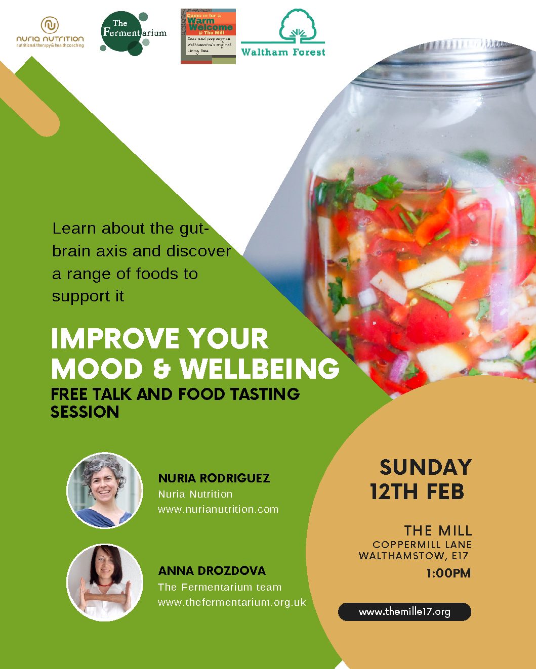 Improve Your Mood & Wellbeing - Free Talk & Food Tasting