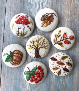 Hand-Embroidered Autumnal Brooch Workshop