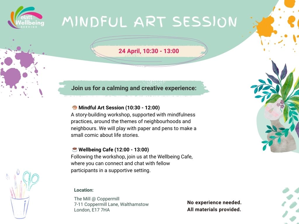 Mindful Art Session & Wellbeing Cafe