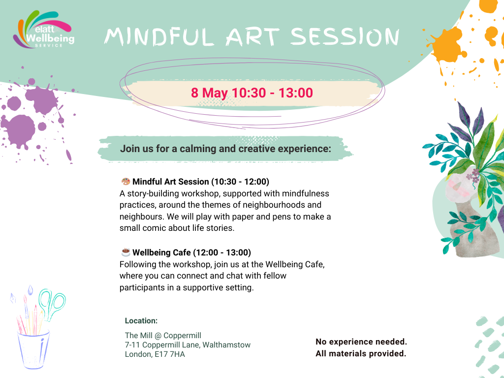 Mindful Art Session & Wellbeing Cafe