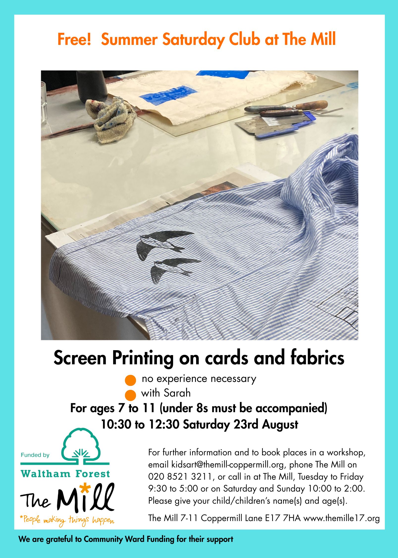 Screen Printing on cards and fabrics