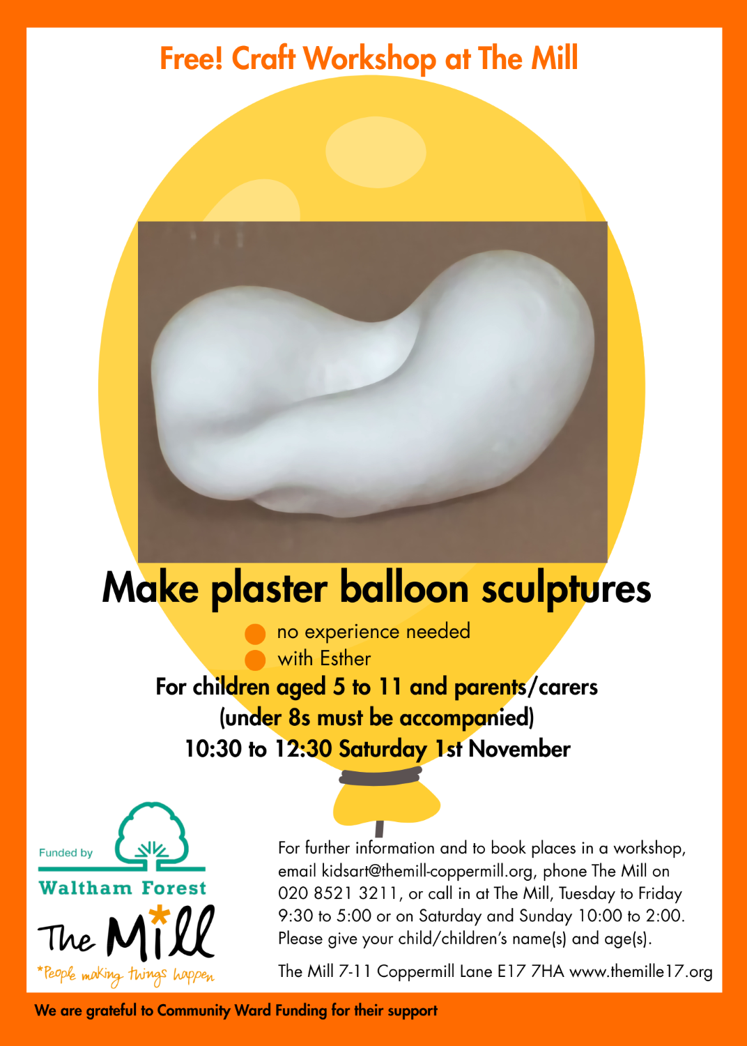 Make plaster balloon sculptures
